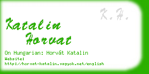 katalin horvat business card