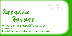 katalin horvat business card